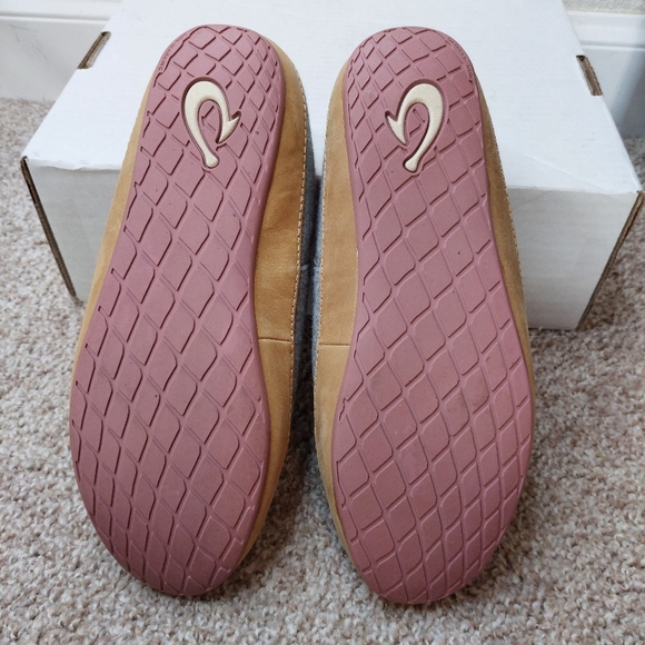 OluKai Lania Comfort Slip On Lightweight Gray Pink Slipper Size 8 - Picture 8 of 8